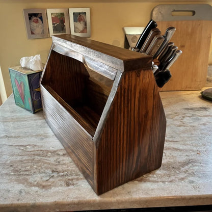 Handmade Wooden Garden Toolbox with Handle