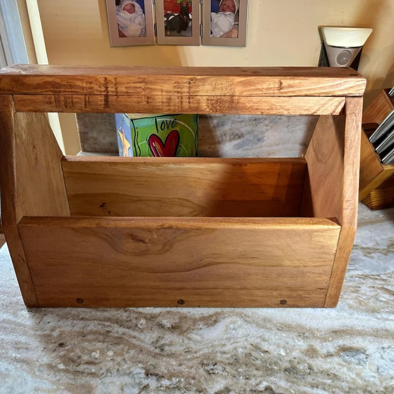Handmade Wooden Garden Toolbox with Handle
