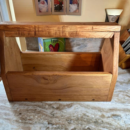 Handmade Wooden Garden Toolbox with Handle