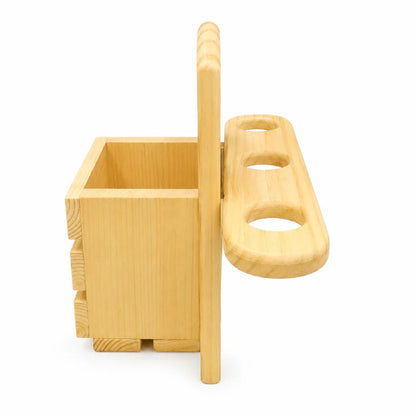Handmade Wooden Garden Caddy with Ground Stakes