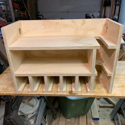 Handmade Wooden Cordless Tool Organizer Shelf