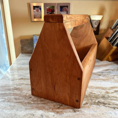 Handmade Wooden Garden Toolbox with Handle