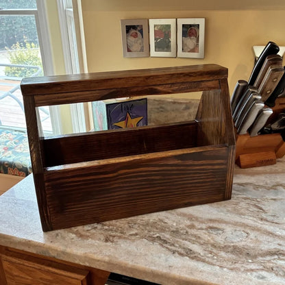 Handmade Wooden Garden Toolbox with Handle